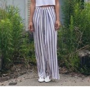 H&M wide leg satin palazzo pants , size 6